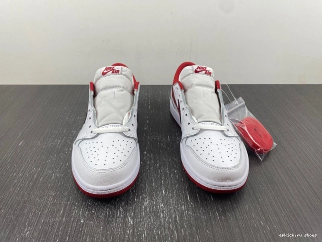 Rep Jordan Low 1 705329-101 White Retro Red Varsity 0821